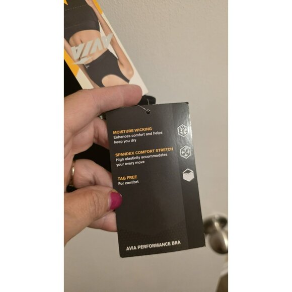 Avia Sports Bra Womens Size XL Black Performance NWT Workout Gym Pickleball - Picture 5 of 12